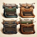 Vintage Typewriters with Timeless Engraving