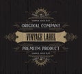 Vintage typographic label premium