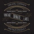 Vintage typographic label premium