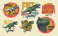 Vintage typography t-shirt graphics with trex.