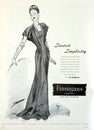 Vintage UK Vogue fashion magazine advertisement, from issue dated July 1946.