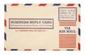 Vintage United States Airmail Business Reply Card