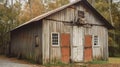 Vintage Unpainted Barn In Southern Countryside - 32k Uhd