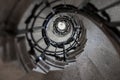 upward stone spiral stairway