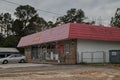 Vintage urban gas station and convenience store old