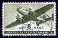 Vintage USA Airmail 8c Stamp Royalty Free Stock Photo