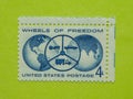Vintage USA postage stamp Royalty Free Stock Photo
