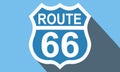 Vintage USA route 66 road sign Royalty Free Stock Photo