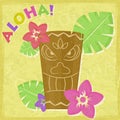 Vintage Vacation Retro Aloha Card