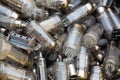 Vintage vacuum lamps for vintage electronic. Old electronic components background