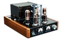 Vintage vacuum tube amplifier, 3D rendering Royalty Free Stock Photo