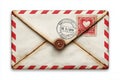 Vintage Valentine\'s Day Envelope Ai photo Royalty Free Stock Photo