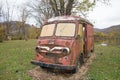 Old Van at an Abandoned Amusement Park Royalty Free Stock Photo