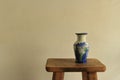 Vintage vase with landscape chinese painting Royalty Free Stock Photo