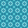 Vintage vector background design. Blue colors. Abstract geometric seamless pattern. Decorative ornament in Mid-century modern art Royalty Free Stock Photo