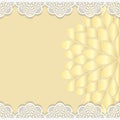 Vintage vector background, festive pattern embossing, alace paper card Royalty Free Stock Photo