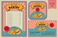 Vintage Vector Bakery Labels Collection