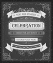 Vintage vector beautiful invitation card template with elegant hand-drawing vector frames