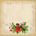 Vintage Vector Christmas Card