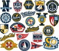 Sailing and yachting badges and symbols