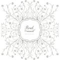 Vintage vector floral ornament for invitations to a wedding, anniversary, greeting cards.