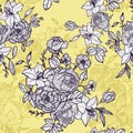 Vintage vector floral seamless pattern Royalty Free Stock Photo