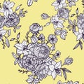 Vintage vector floral seamless pattern Royalty Free Stock Photo
