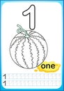 Printable worksheet for kindergarten and preschool. Exercises for writing numbers. Simple level of difficulty. Restore dashed line