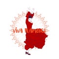 Viva flamenco, spanish girl dances a flamenco