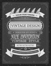 Vintage vector invitation or info template, board design elements for print or any case Royalty Free Stock Photo