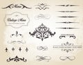 Vintage Vector Label Page Dividers and Borders