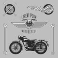 Vintage vector motorcycle logos Royalty Free Stock Photo