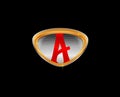 vintage vector shield with letter . Automotive logo design concept illustration