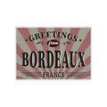 Bordeaux Retro Tin Sign Vintage Vector Souvenir Sign Or Postcard Templates. Travel Theme.
