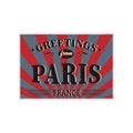 Paris Retro Tin Sign Vintage Vector Souvenir Sign Or Postcard Templates. Travel Theme.