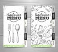 Vintage vegetarian menu design