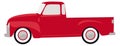 Red Vintage Truck Illustration Vector