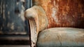 Vintage Velvet Chair: Capturing The Rustic Charm Of A Worn Down Beauty