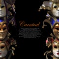 Vintage venetian carnival masks