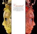 Vintage venetian carnival masks