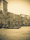 Vintage Venice, Grand canal, Italy Royalty Free Stock Photo