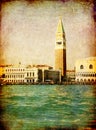 Vintage Venice, S.Marco square from the sea