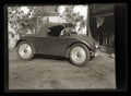 Vintage very rare and curious car negativ on glass plate from 1940