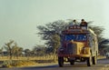 Vintage A veteran, DIY-cabbed Tata 1210  Bus going to Dundlod  Shekhawati Royalty Free Stock Photo