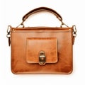 Vintage Vibe Tan Leather Handbag - High Quality Photo