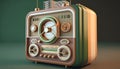 Vintage vibes with abstract retro radio illustration