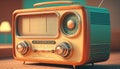 Vintage vibes with abstract retro radio illustration