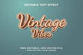 Vintage Vibes Text Effect vector