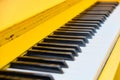 Vintage vibrant piano keys outdoors close up Royalty Free Stock Photo