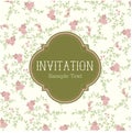 Vintage Floral Invitation Card